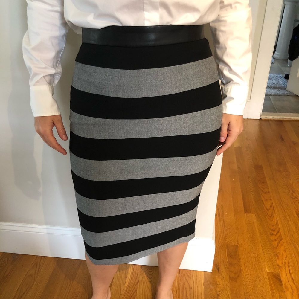 Banana Republic Striped Pencil Skirt